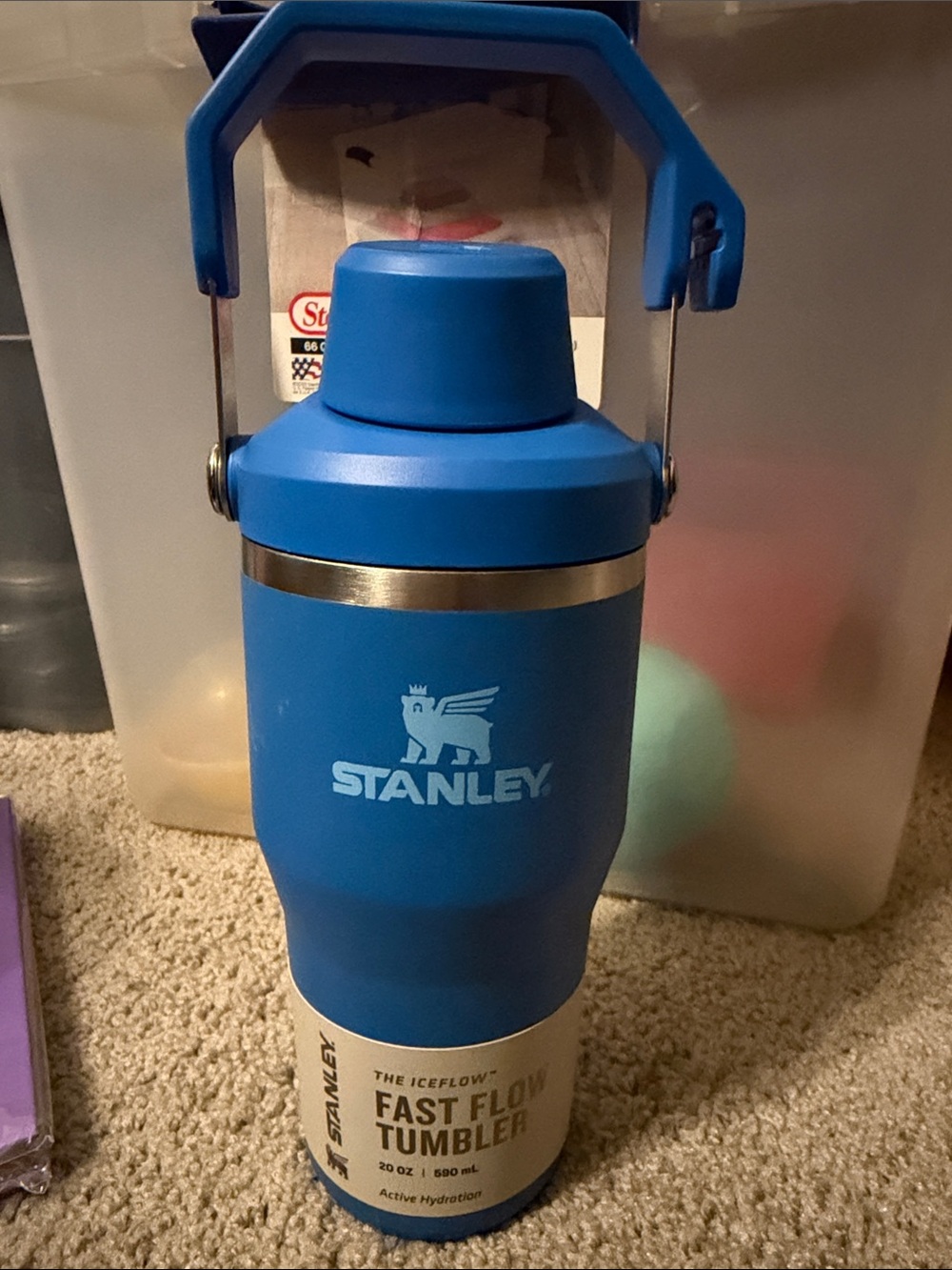 Stanley Blue Insulated Fast Flow Tumbler with Handle